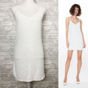 GENERATION LOVE White Astrid Sequin Mini Dress XS